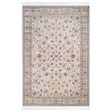 GÜLSEV HOME(461) HANZADE, OSMANLI MELODİ İPEKSİ YÜN TUŞELİ TRİKO AKRİLİK SARAYLI OTURMA ODASI VE SALON HALISI KEMİK 240 x 340