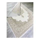 GÜLSEV HOME(646) HAVANA, ELİTE ROYAL VİSKON TRİKO AKRİLİK DOKUMA BERGAMA OTURMA ODASI VE SALON HALISI BEJ 160 x 230