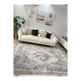 GÜLSEV HOME(956) İHTİŞAM PERGE, EMSALSİZ İPEKSİ YÜN TUŞELİ TRİKO AKRİLİK OTURMA ODASI VE SALON HALISI Gri 200 x 290