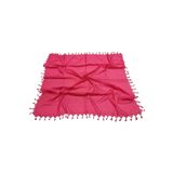 Gülsoy Kadın Sökme Boncuklu Eşarp El Işi Pamuklu Tülbent Nar Çiçeği 110cm X 110cm