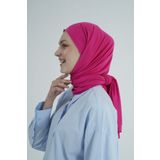 Gülsoy Kadın Tesettür Pamuklu Penye Şal Fuşya - 20