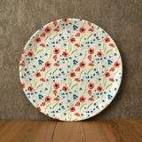 Gültaş Melamin 25 cm Melamin Büyük Pasta Tabağı 12 Adet Desen : Gelincik - 25 x 25 cm