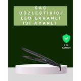 Gültekin 2025 Isı Ayarlı Titanyum Kaplama Seramik Plakalı Saç Düzleştirici Dijital Ekranlı A Kalite