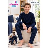 Gültekin Bebe Tarık Interlok Kumaş Ekose Model Gez Boy Erkek Pijama Takımı 11-16 Yaş -TA4447470 - Lacivert - 11 - 12 Yaş
