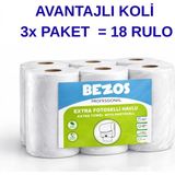 Gültekin Bezos Professional Fotoselli Havlu 18 Rulo – 2 Katlı %100 Selüloz 21 cm Endüstriyel Kağıt H