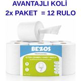 Gültekin Bezos Professional Içten Çekmeli Kağıt Havlu 2 Koli | 12 Rulo | Endüstriyel Kullanım