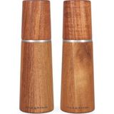 Gültekin Cole & Mason Marlow Acacia Ahşap Tuz Değirmeni ve Karabiber Değirmeni, 2'li Set, Akasya Ağacı, 18,5 Cm, Baharat Değirmeni, Geleneksel Ayarlanabilir Değirmen Seti, Seramik Değirmenli, H322225