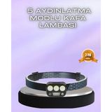 Gültekin El Hareket Sensörlü LED Kafa Feneri 5 Mod Ayarlanabilir