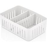 Gültekin Flexi Kare Organizer Çok Amaçlı Masaüstü Dolap Düzenleyici, Makyaj Takı Ofis Mutfak Için, Bölmeli Şeffaf Plastik, 24,5 x 16 x 8 cm