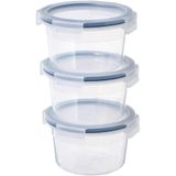 Gultekın Plastik saklama kabı seti, şeffaf, 750 ml, yuvarlak, 3 parça 1247315 202469919115085771247315