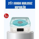 Gültekin Retro Tasarımlı Gece Lambalı Bluetooth Hoparlör – Saat ve Pil Göstergeli