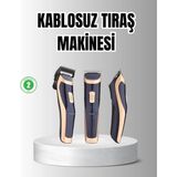 Gültekin Unisex Şarjlı Saç ve Sakal Tıraş Makinesi – Ayarlanabilir Tarak Başlıkları, Sessiz Motor