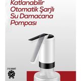 Gültekin Uzun Şarj Süreli Su Pompası | Tek Tuşla Başlat/durdur | Cam Damacana Uyumlu | Enerji Tasarr