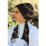 Gültopu Eşarp & Şal Kadın Dubai Bone Şal, Günlük Desenli Baş Örtüsü Tesettür Giyim
