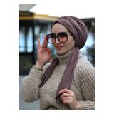 Gültopu Eşarp & Şal Kadın Dubai Bone Şal, Günlük Düz Koyu Vizon Renk Baş Örtüsü Tesettür Giyim