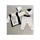 GÜLÜCÜK 4 Lü Bebek Zıbın Seti Yeni Doğan 4lü Takım Bebek Takım Taraftar Beşiktaş Nakışlı