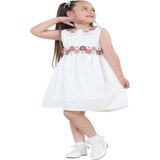 Gülücük Kids G01631-433 Kız Çocuk Keten Jile Elbise - Gülücük - Pembe - ST01631-PEMBE-10 Yaş - 7 Yaş
