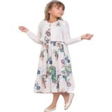 Gülücük Kids G01640-902 Kız Çocuk Şifon Çicekli Bolero Takım Elbise - Gülücük - Mavi - ST01640-MAVI-9 Yaş
