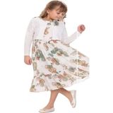 Gülücük Kids G01640-902 Kız Çocuk Şifon Çicekli Bolero Takım Elbise - Gülücük - Yeşil - ST01640-YEŞIL-9 Yaş - Mavi