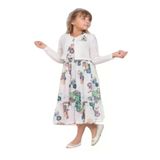 Gülücük Kids G01640-902 Kız Çocuk Şifon Çicekli Bolero Takım Elbise