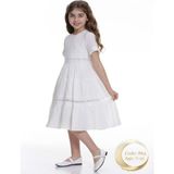 Gülücük Kids Kız Çocuk Bürümcük Elbise 865 - Yeşil - 7 Yaş