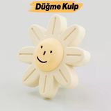 Gülücüklü Aytaşı Krem Mobilya Çoçuk Odası Dolabı Kapak Kulpu Çekmece Kulbu Plastik 1 Adet