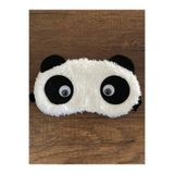 gülümse gel 1 Adet Uyku Bandı Peluş Ayıcık Göz Bandı Panda Uyku Maskesi Göz Maskesi Pelüş