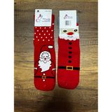 Gülümse Gel 2 Adet Yeni Yıl Çorabı Yılbaşı Çorap Noel Baba Kışlık Havlu Çorap 35-41 - 35 - 41 - Sarı