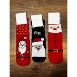Gülümse Gel 3 Adet Yeni Yıl Çorabı Yılbaşı Çorap Noel Baba Kışlık Havlu Çorap 35-41 - 35 - 41 - Renkli