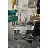 Gülümseten Avm 2 Li Mini Ayaklı Kayık Sunum Tabağı | Ikili Ayaklı Balık Sırtı Tabak | Oval Servis Tabağı - Beyaz- Tek Ebat