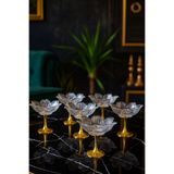 Gülümseten Avm Gold Ayaklı Cam Lotus Çiçeği Sunumluk – 6 lı Şekerlik Lokumluk Kahve Yanı İkramlık