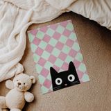 Gülümseyen Kedi Çocuk Odası Duvar Posteri Çerçeveli Tablo Duvar Dekorasyonu - 21 x 30 - Çerçevesiz Poster