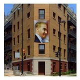 Gülümseyen Mustafa Kemal Atatürk Yan Portre Poster Cephe Bayrağı - 2x3 metre