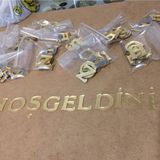 Gülüş Lazer Kesim 1 Set Gold Pleksi Hoşgeldiniz Harfleri 3 Cm Harfler