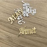 Gülüş Lazer Kesim 20 Adet Pleksi Küçük İsim Ebat 4X2 Cm