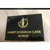 Gülüş Lazer Kesim 40X30 Cm Ebatlı Siyah Pleksi Üzeri Gold Pleksi İş Yeri Tabela Pano