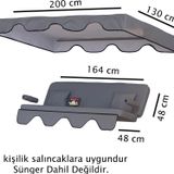 Gümbet 3 kişilik Salıncak Minderi Yedek Bahçe Salıncağı Minderi Süngersiz Kılıf
