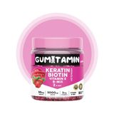 Gumitamin Güçlendirici Şampuan – Vitamin, Keratin ve Biotinli, Doğal Çilek Aromalı, Zayıf ve Yıpranmış Saçlar İçin - yok