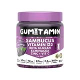 Gumitamin Sambucus Multivitamin 60 Tablet (Gummy Kara Mürver, Vitamin C + D3, Çinko, Beta Glukan Doğ