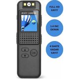 Gümrük Bey 1.4 İnç HD 1080P Vücut Kamerası Aksiyon Kamera - Siyah Renkli 4 Saat Kayıt Özelliği - YOK