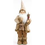 Gümrük Bey 110CM Nordik Kış Baba Dekor Figürü – Premium Noel Süsü B2 - Gri - Beyaz