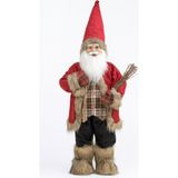 Gümrük Bey 110CM Nordik Kış Baba Dekor Figürü – Premium Noel Süsü - Gri - Beyaz