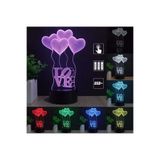 GÜMRÜK BEY 3D Dokunmatik LED Gece Lambası – Pilli & USB Bağlantılı Renk Değiştiren Masaüstü Kalp Love Şekilli