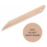Gümrük Bey 5'li Paket 10 Adet Maket Bıçağı Yedek Uç, 30'' Eğimli, 9 Mm, Deri El Aleti - Çelik - 9.0MM - MAKET BIÇAĞI