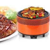 Gümrük Bey AEM-001 Kompakt Taşınabilir Dumansız Fanlı Kömürlü Barbekü Mangal Izgarası Powerbank & Pil ile Çalışabilir - Amber - 1 Adet