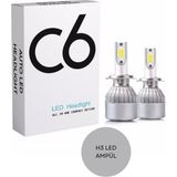 Gümrük Bey C6 LED Zenon H3 LED Xenon 48 Watt 10800LM 6000K Far Ampülü - Beyaz - 2'li