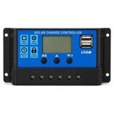 Gümrük Bey Demeras 12V/24V 10A Güneş Enerjisi Şarj Kontrol Cihazı LCD ve USB Çıkışlı Regülatör - Çok Renkli