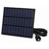Gümrük Bey Dış Mekan Su Geçirmez Solar Panel Güvenlik Kamerası Şarj Paneli Güneş Enerjisi 14 x 12 cm Besleme Kablolu Dc Uç - Siyah