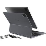 Gümrük Bey Doqo iPad Air/pro 11 Klavye Kılıfı | 7’si 1 Arada Hub, Hdmı, Usb-C, Trackpad, Arkadan Aydınlatmalı - Klavye Aydınlatmalı - Gri