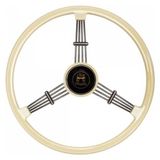 Gümrük Bey Flat 4 Ivory Banjo Direksiyon | Klasik Vw - Porsche Retro Steering Wheel Direksiyon Simidi - Beyaz